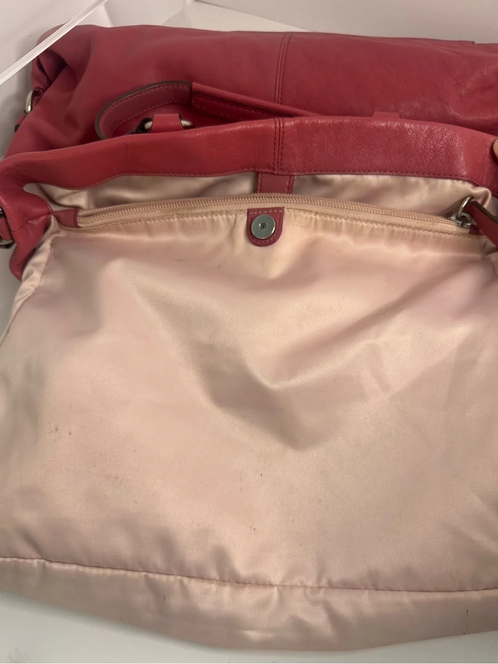 #425 Coach Ashley Leather Carryall Satchel Two-Way Bag